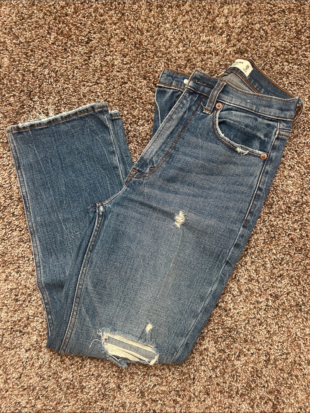 Abercrombie & Fitch curve love Ankle straight ultra high rise 25/0s